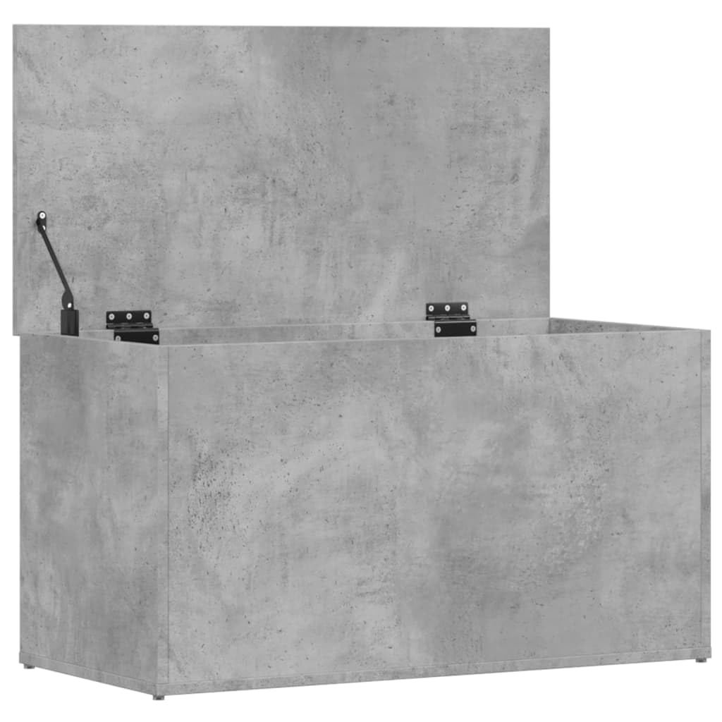Aufbewahrungstruhe Betongrau 84x42x46 cm Holzwerkstoff | Multifunktional als Couchtisch nutzbar, Stauraum für Kleidung und Spielzeug, pflegeleicht mit feuchtem Tuch