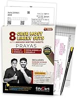 Educart CBSE Class 10 Sets (8 Most Likely) Prayas 2024 with 8 Answer Writing Sheets - Maths Basic, Standard, Science,...