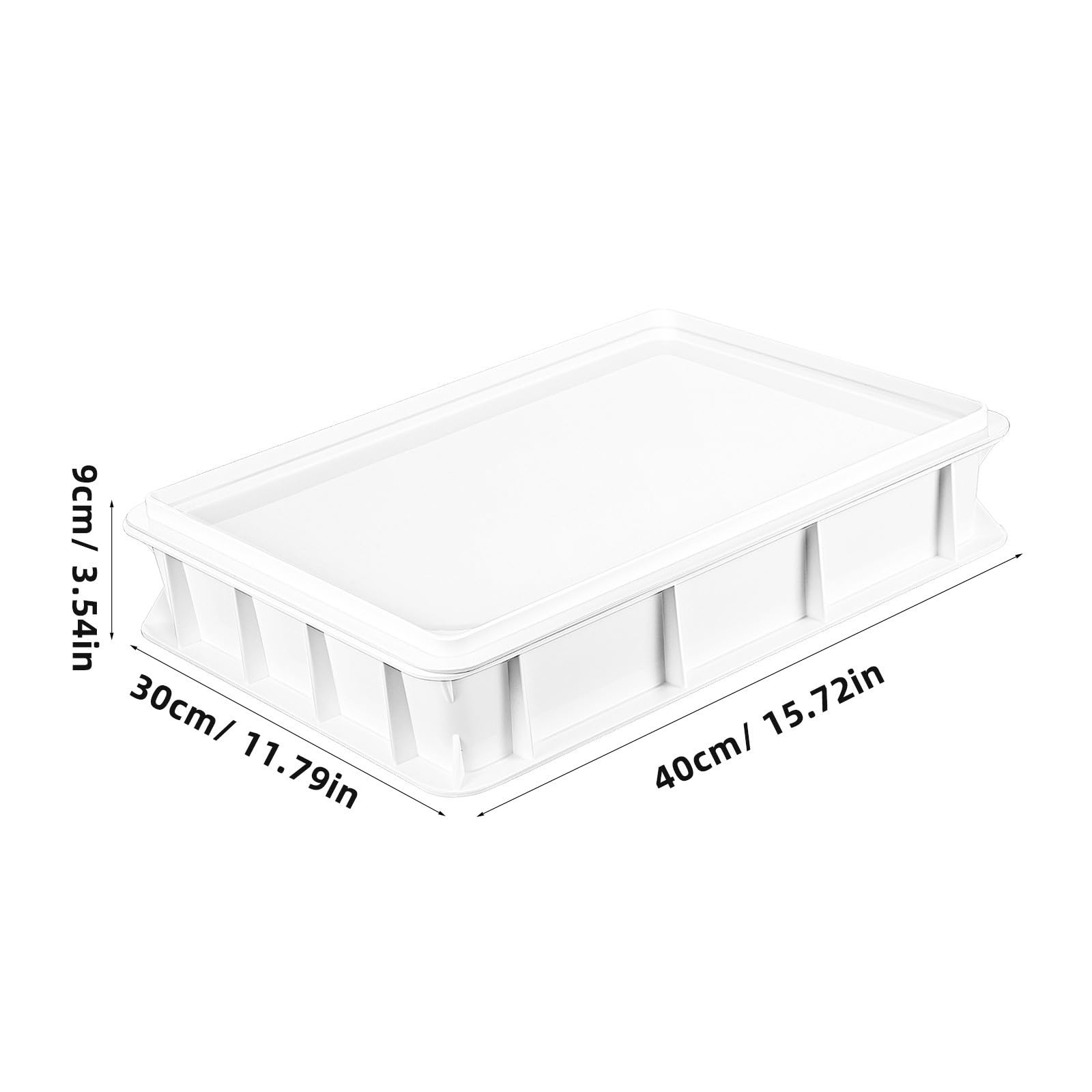 Abaodam Bandeja para Fermentar Masa de Pizza Apilable con Tapa, Plástico