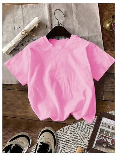 Image of RoseSeek Girl's Shirts 3 Packs Star Butterfly Graphic Tees Crew Neck Short Sleeve T Shirt Casual Tops