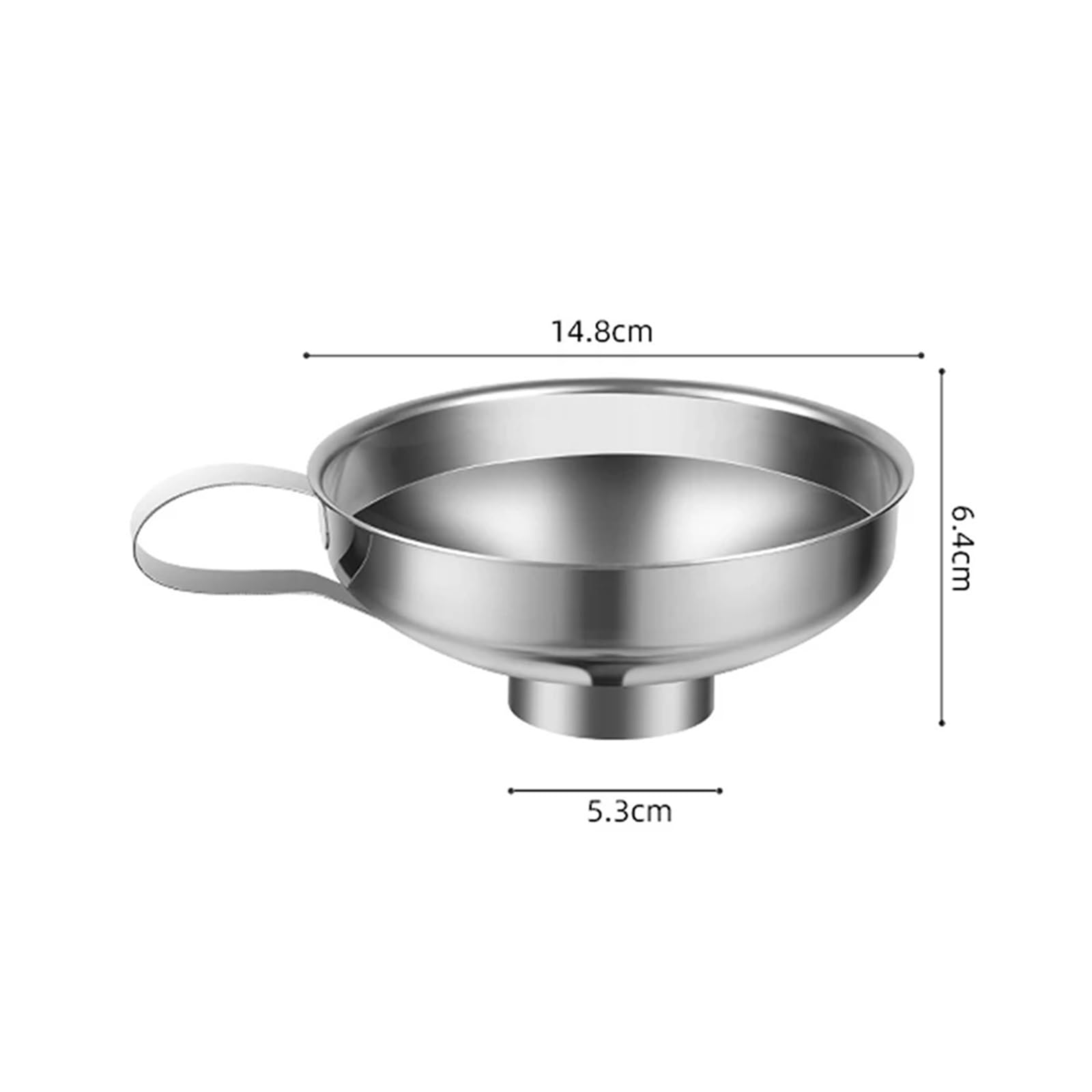 Set di imbuti da cucina, imbuti in acciaio inossidabile, imbuto for conserve a bocca larga in acciaio inossidabile di 2 dimensioni, imbuto for condimenti for insalata, imbuto for liquidi, filtro for t