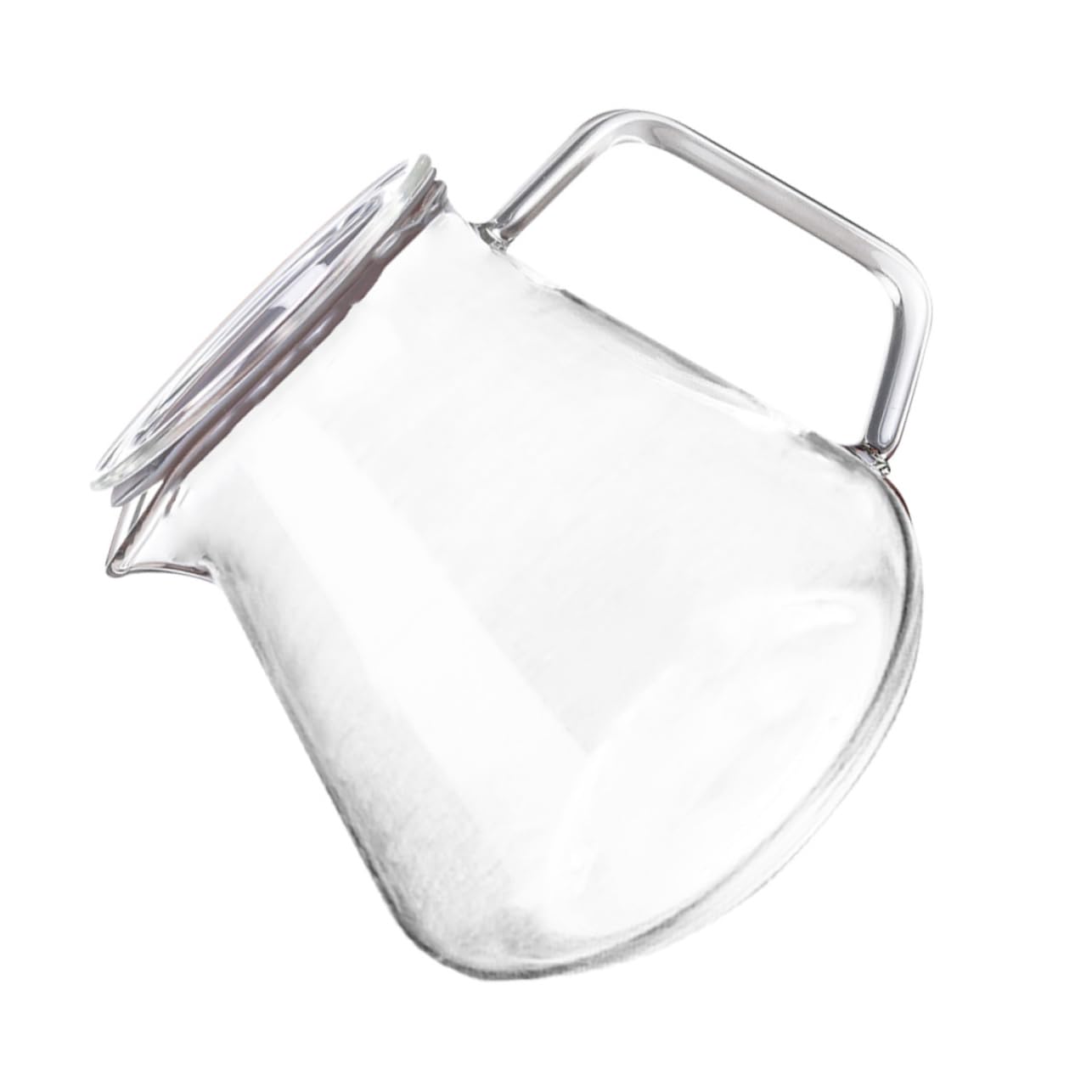 PRETYZOOM Ergonomic Handle Glass Kettle 500ml Coffee Server Lid Easy to Serve Juice