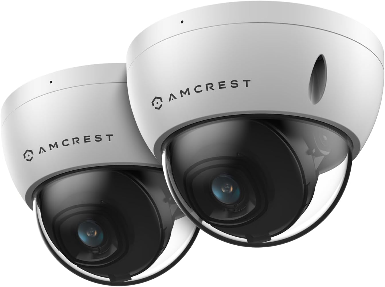 2-Pack UltraHD 4K (8MP) Dome POE IP Camera, 3840x2160, 98ft NightVision, 2.8mm Lens, IP67 Weatherproof, IK10 Vandal Resistance, MicroSD Recording, White (IP8M-2493EW-V2)