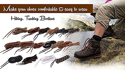 Image of SHOESHINE Round Shoelace Boot Laces Hiking Trekking Shoe Laces
