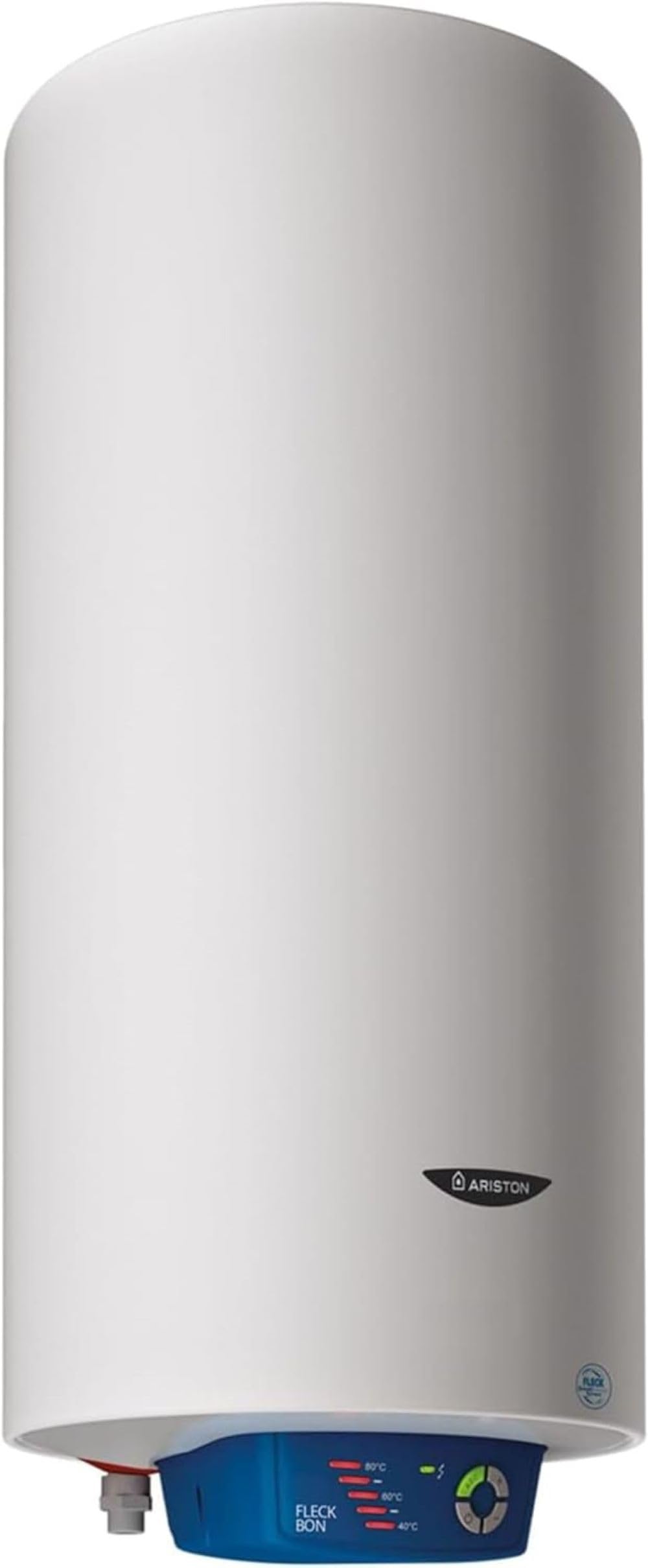 Ariston, Fleck Bon - Termo Eléctrico 50 Litros, Calentador de Agua Eléctrico Horizontal/​Vertical Seguro y Eficiente 35.3x38x85.5cm, Calentadores para Instalación en España - Eficiencia B, Rango (A+/​F)