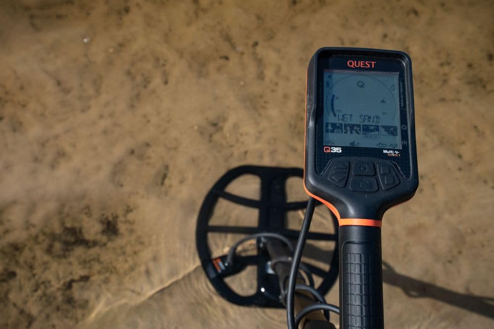 Quest Q35 Detector de metales impermeable con auriculares inalámbricos frecuencias intercambiables