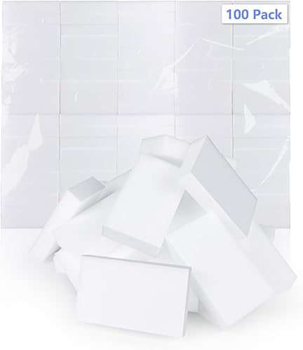 Borrador de esponja mágica, paquete de 100 esponjas de melamina a granel, esponjas multifuncionales de limpieza para el hogar, para cocina, muebles,