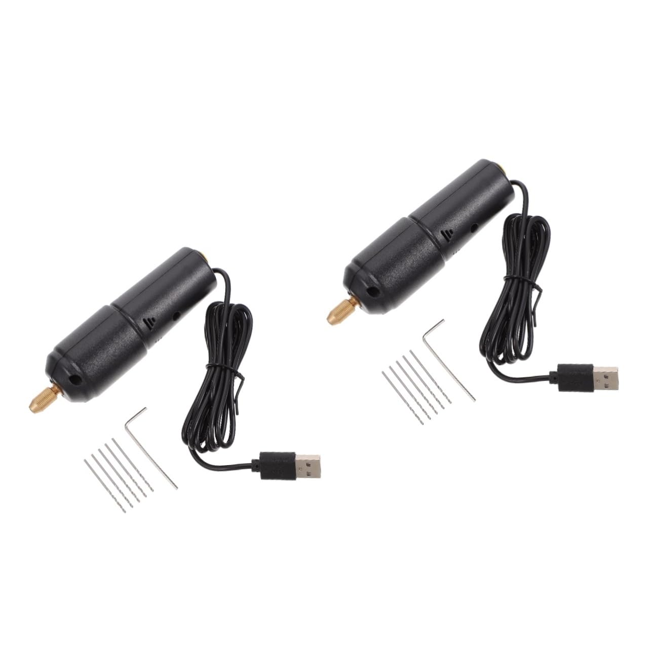 HOMSFOU 2 Sets Portable Mini Hand Drill for Epoxy Easy to Use Electric Power Drill Compact Design