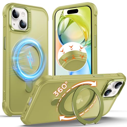 Coque MagSafe iPhone 15 antichoc militaire et support 360 durable