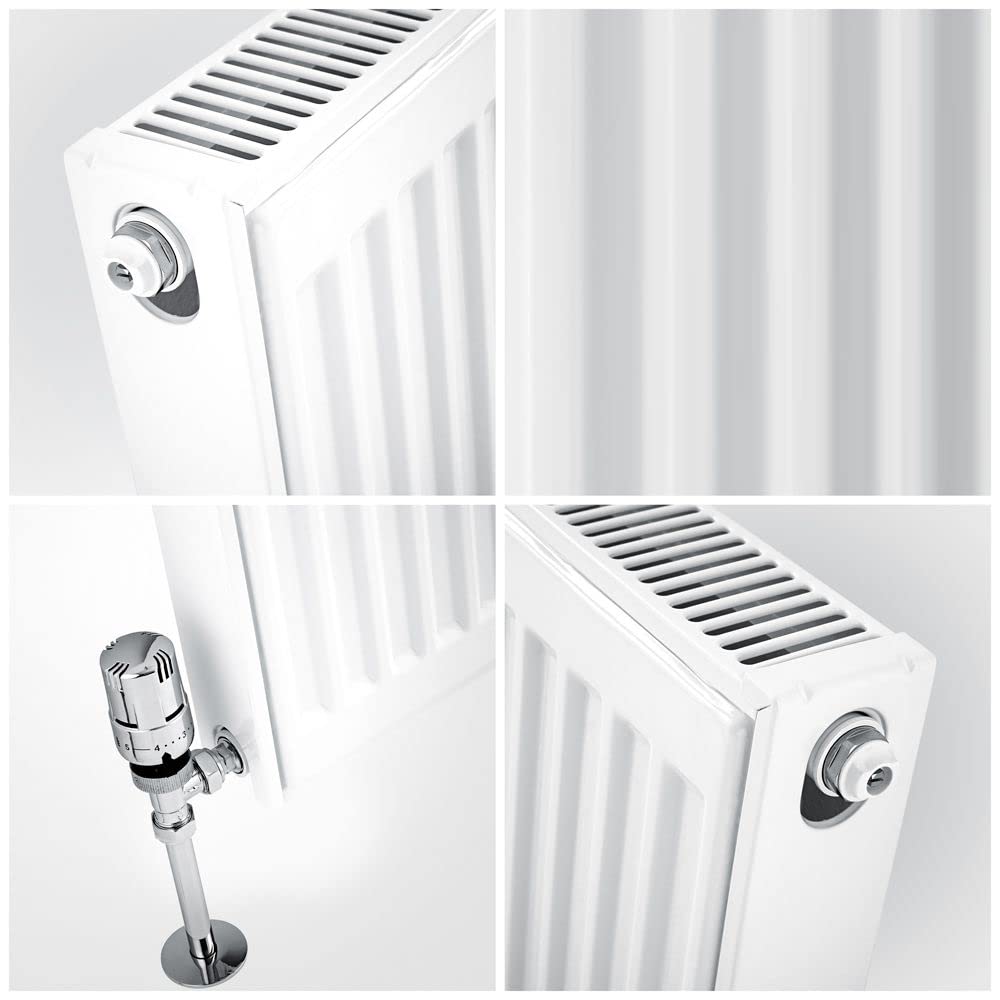 Milano Compact White Type 11 Horizontal Single Panel Convector Radiator - 600mm X 900mm