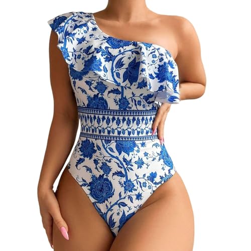 Bañador mujer una pieza traje de baño natación estampado conservador