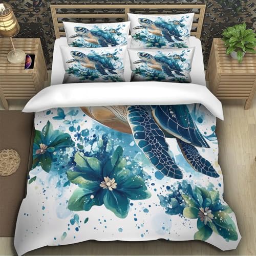 Housse de couette 3D effet hypoallergique et résistante en microfibre douillette - 5