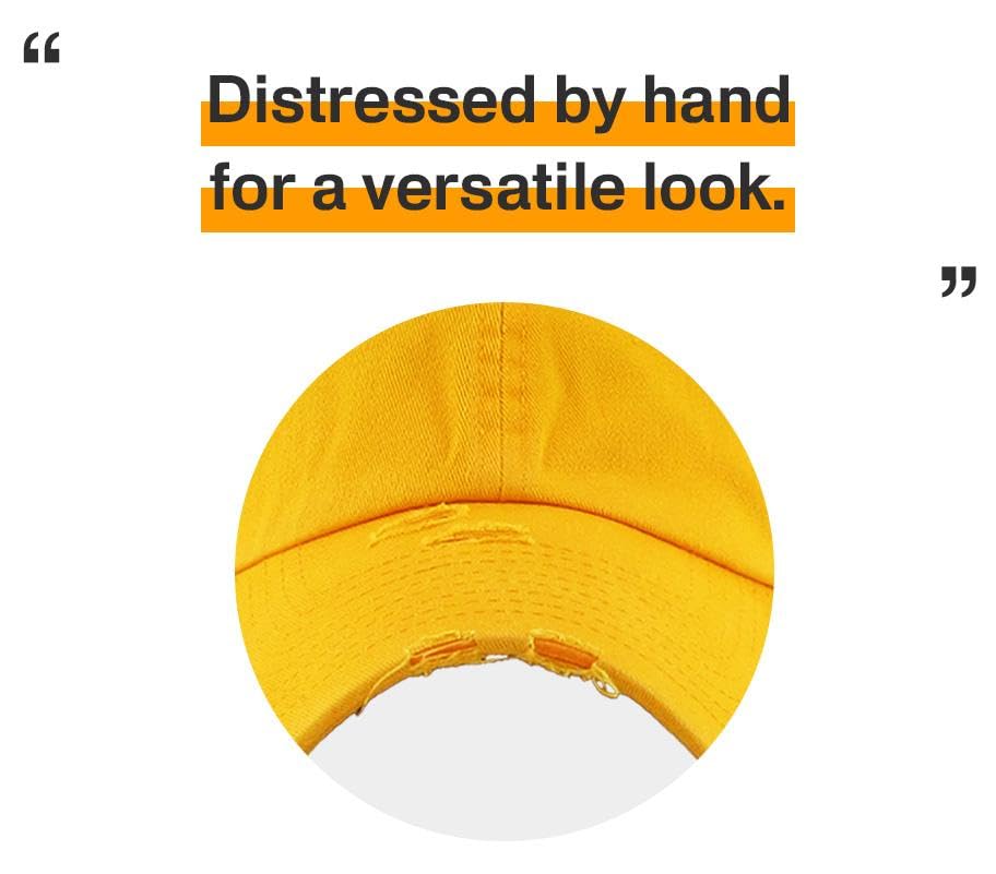Image of KBETHOS Vintage Washed Distressed Cotton Dad Hat Baseball Cap Adjustable Polo Trucker Unisex Style Headwear