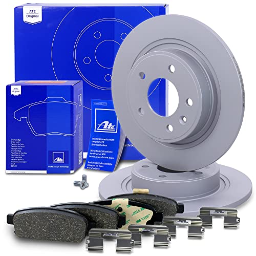 ATE Bremsenset Hinterachse inkl. Bremsscheiben hinten Ø 292 mm voll und Bremsbeläge hinten Kompatibel mit CHEVROLET CRUZE, ORLANDO, VOLT, OPEL AMPERA, ASTRA J, CASCADA, ZAFIRA