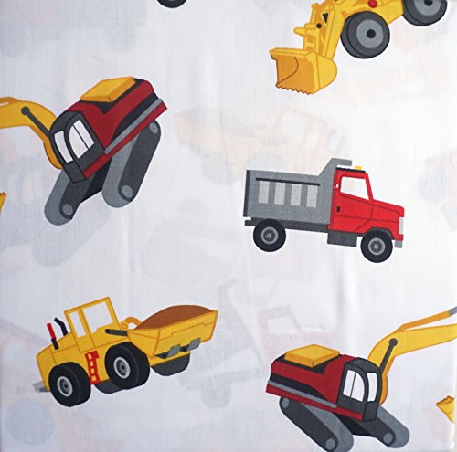 Boy Zone 4 Piece Full Size Sheet Set Construction Vehicles Dump Trucks Back Hoes Bull Dozers