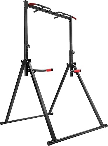 Estación de dominadas triangular, barra de dominadas independiente con perillas antideslizantes, cómodas barras de estructura triangular y tubo