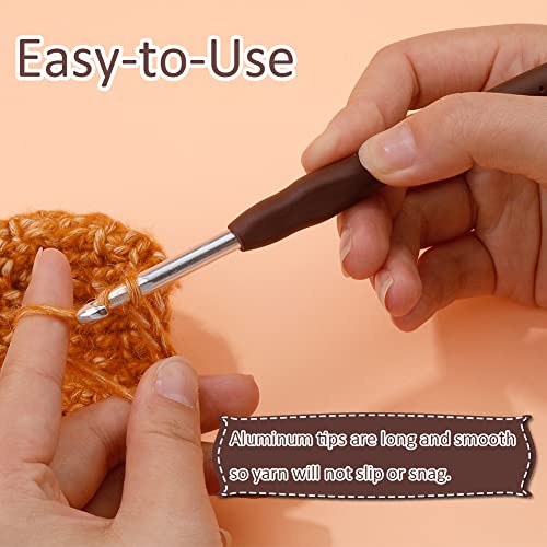 Image of Crochet Hook, 6.0 mm Ergonomic Crochet Hook, Crochet Needles for Arthritic Hands, Knitting Needles with Soft Handle Beginners and Experienced Hobbyists (6.0 mm)