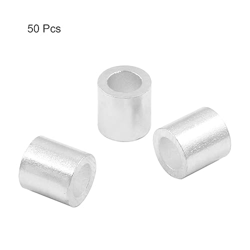 Miniatura 14 de Luomorgo 200 unids 1/16 "manga de lazo de crimpado de aluminio, mangas de cuerda de alambre, bucles de virola de cable, manga de crimpado de cable