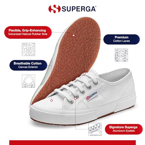 Image of Superga 2750 Cotu Classic Canvas Sneakers for Men & Women - Iconic Italian Men's and Women's Tennis Shoes with Breathable Upper, Non Slip Rubber Sole