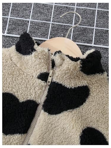 Girl's Y2k Sherpa Jackets Heart Graphic Fleece Jackets Zip Up Long Sleeve Fuzzy Teddy Coat Outerwear4