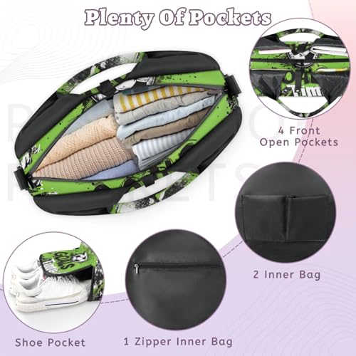 Yoga Tote Bag for Women Soccer Sport Beach Bag with Shoe Storage & Yoga Mat Strap Waterproof Weekender Duffle Bag for Travel Fitness Weekend Trips4