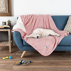 Waterproof-Dog-Blanket-50x60-Inch-Reversible-Sherpa-Dog-Blanket-for-Couch-Bed-or-Car-Protects-from-Spills-Stains-or-Pet-Fur-by-PETMAKER-Pink - Cucciolini Doodles   Waterproof-Dog-Blanket-50x60-Inch-Reversible-Sherpa-Dog-Blanket-for-Couch-Bed-or-Car-Protects-from-Spills-Stains-or-Pet-Fur-by-PETMAKER-Pink
