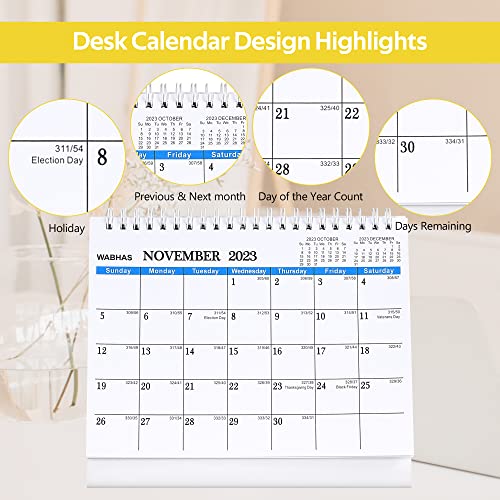 Small Desk Calendar 2023-(8X 6''And 4.5X3'',18-Months)Desk Calendar 2023-2024 From Jan.2023 To Jun.2024,Standing Desk Calendar,Back Pages Memoranda Thick Paper,Stand Up 2023 Calendar,Strong Twin-Wire Binding. #TOP3