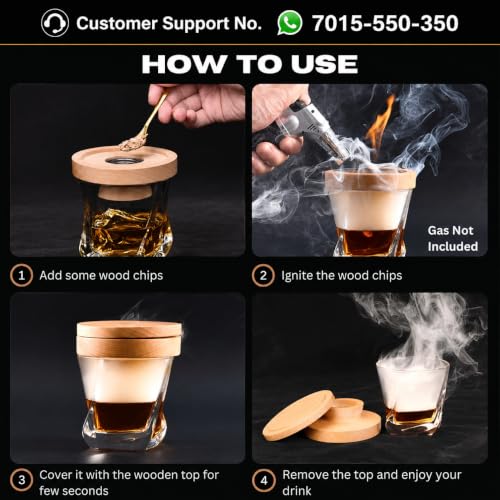 Image of AMZORA Cocktail Whiskey Smoker Kit with Torch