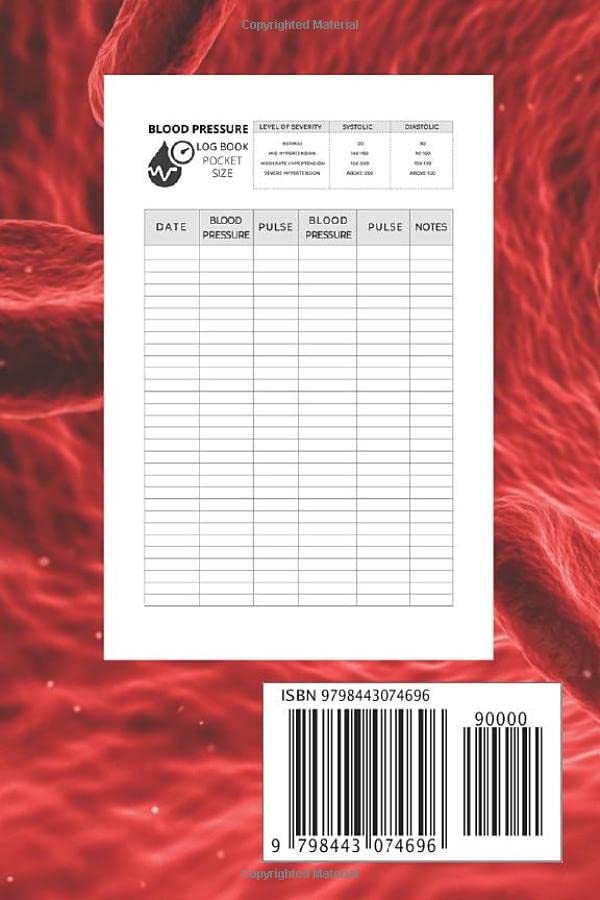 Miniatura 2 de Blood Pressure Log Book Pocket Size Amazing Daily Small Blood Pressure Recording Journal Portable And Compact Size