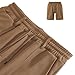 VELONLLONE Mens Streetwear Casual Shorts Trendy Pineapple Grid Textured Shorts, Fashion Athletic Shorts with Pockets Summer Brown