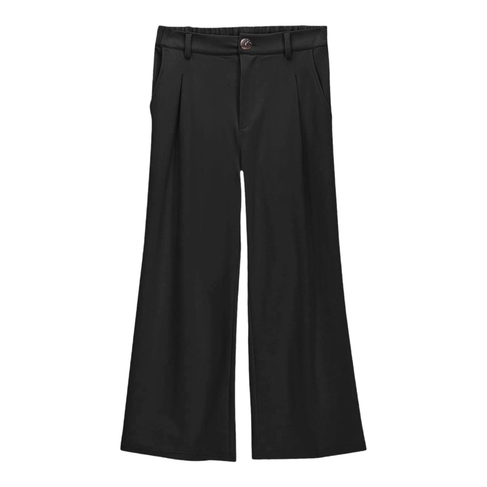 Generisch Pantalones de traje de niña Pantalones anchos para niñas Ropa Preppy Talla 5 14 años Ropa para niños