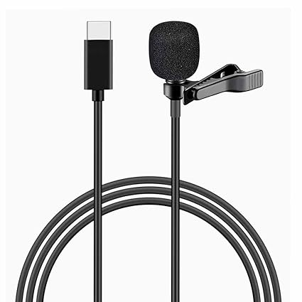 AMUSING C USB Type-C Lavalier Microphone Plug and Play Mic,Easy Clip-on Lapel Mic Vlog Recording Interview for PC, Other USB-C Type Interface Smartphones Device