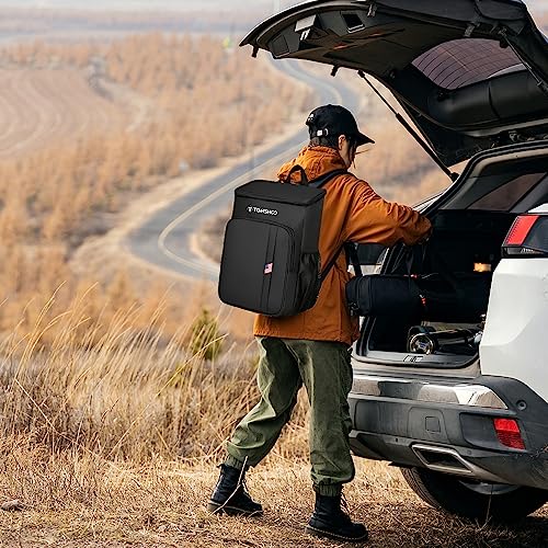 Tomshoo Cooler Backpack 33 Cans, Lightweight Backpack Coolers Insulated Leak Proof Portable Lightweight Soft Cooler Bag Camping Ice Chest Backpack Hiking, Beach (Black) #TOP6