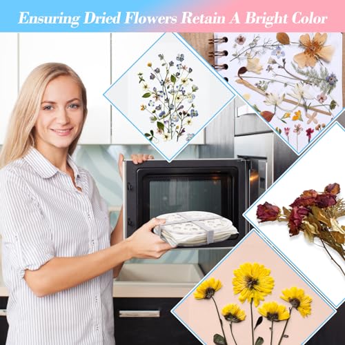 Windspeed Prensa de flores para micro-ondas, 2 camadas, kit de prensa de flores para adultos, kit de