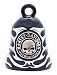 Harley-Davidson Sculpted Skull & Flames Logo Ride Bell, Black Finish HRB083