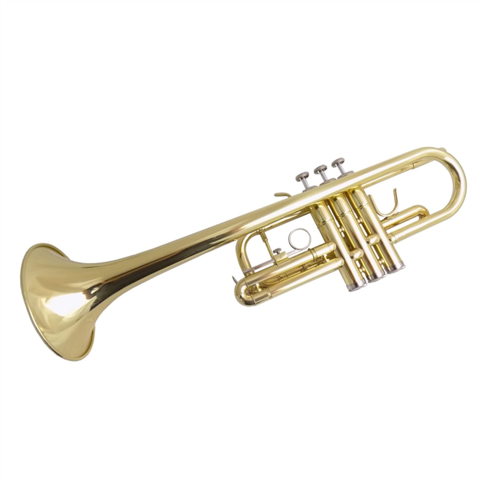 początkujących trąbka C Płaskie Instrumenty Trąbkowe Z Futerałem Ustnik Żółty Mosiądz Materiał Lakier Srebrny Nicel Plated Trąbka