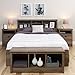 Prepac Salt Spring Rustic Full/Queen Headboard with Bookcase, Farmhouse Bookcase Headboard for Full/Queen Beds 11