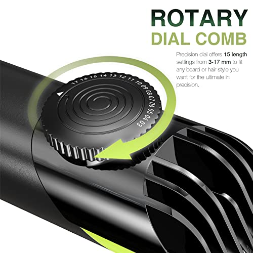 Body Hair Trimmer With Hair Clippers For Men - Unibono 2 In 1 Cordless Electric Self-Sharpening Men’s Over-Body Grooming Shaver Kit, For Beard, Face, Chest Hair And Sensitive Areas Wet/Dry Male Razor #TOP4