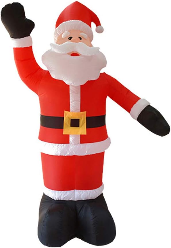 Gxnimer 8ft Giant Lighted Christmas Inflatable Santa with Tethers, Airblown Indoor Outdoor Lawn Yard Garden Holiday Decoration
