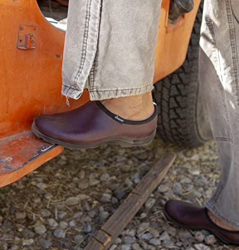 Sloggers Waterproof Garden Shoe For Men – Outdoor Slip-On Rain And Garden Clogs With Premium Comfort Support Insole, (Brown Leather), (Size 12) #TOP3