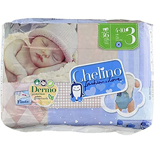 Chelino Fashion & Love Junior - Pañal infantíl, talla 3 (4-10 kg), 36 pañales