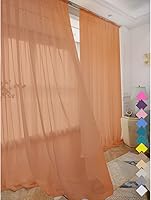 Vista 28 de L&TEC Cortinas transparentes beige para ventana, Beige