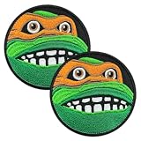2 PCS IT is a Cowabunga Frog Funny Patches for Jackets- Hook and Loop Fun Meme Cartoon Frog Patch for Clothing- Embroidered Trendy Emblem for Vest Backpack Bags Caps Hat Jeans Coat