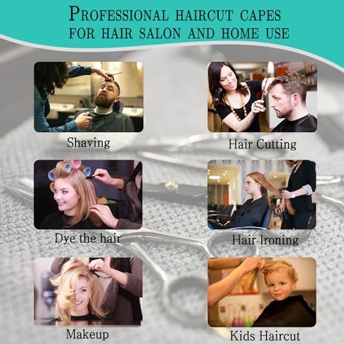 woniutch Professional Barber Cape with Neck Duster Brush and Hair clip; Hair Cutting Cape and Salon Cape for Men and Women - Thumbnail 7