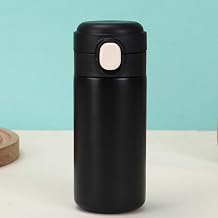 Small Insulated Water Bottle, Stainless Steel, Flask, Small Tumbler, BPA-Free, Leak Proof, Metal Water Bottle for Hot and Cold Drinks, Vacuum insulated bottle for Purse, School 11 Black
