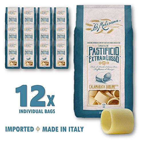 La Molisana Luxury Pasta | Pastificio Extra Di Lusso, Imported | Premium, Authentic Italiano Quality (1.1lbs each) (Calamarata Sublime, 12pk)
