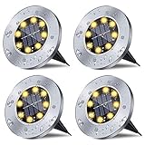 💕【Beleuchten Sie jeden Ort.】: Disk Lights bieten eine perfekte Beleuchtung für Ihren Innenhof, Ihre Gärten, Gehwege, Rasenflächen und Korridore usw., um eine schöne Szene für die Nachtansicht der Nacht hinzuzufügen. Platzieren Sie es einfach dort, wo nachts Licht benötigt wird. Keine Notwendigkeit, Kabel oder Batterien auszutauschen, nutzen Sie kostenlose Sonnenenergie.