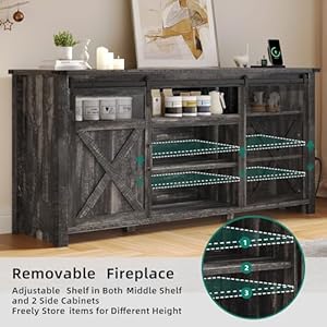 Yitahomebuffetstoragecabinetwithpoweroutlet66farmhousesideboardcabinetwslidingbarndoorsandadjustableshelflargecoffeebarwinecabinetforkitchenlivingroomdarkrusticoak Urban Country Home Decor Yitahome buffet storage cabinet with power outlet 66 farmhouse sideboard cabinet wsliding barn doors and adjustable shelf large coffee bar wine cabinet for kitchen living room dark rustic oak urban country home decor