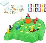Funny Bunny Game for Children Bunny Rabbit Game, Desktop Puzzle Checkers Toys Board Games, Bunny Hop Funny Rabbit Family Fun Board Game Set, Parent-Child Interaction (Second Generation Rabbit)