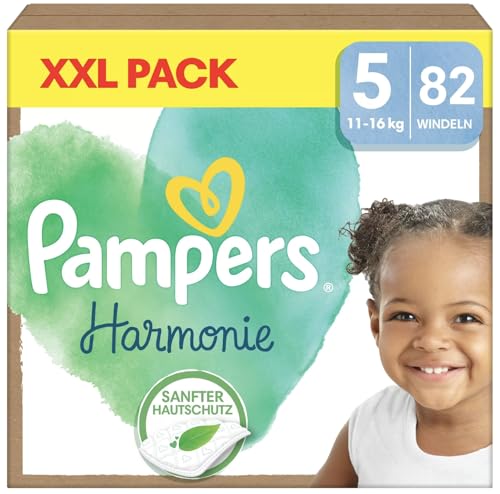 Pampers Harmonie Windeln, Größe 5, 82 Windeln, 11-16 kg, sanfter Schutz...